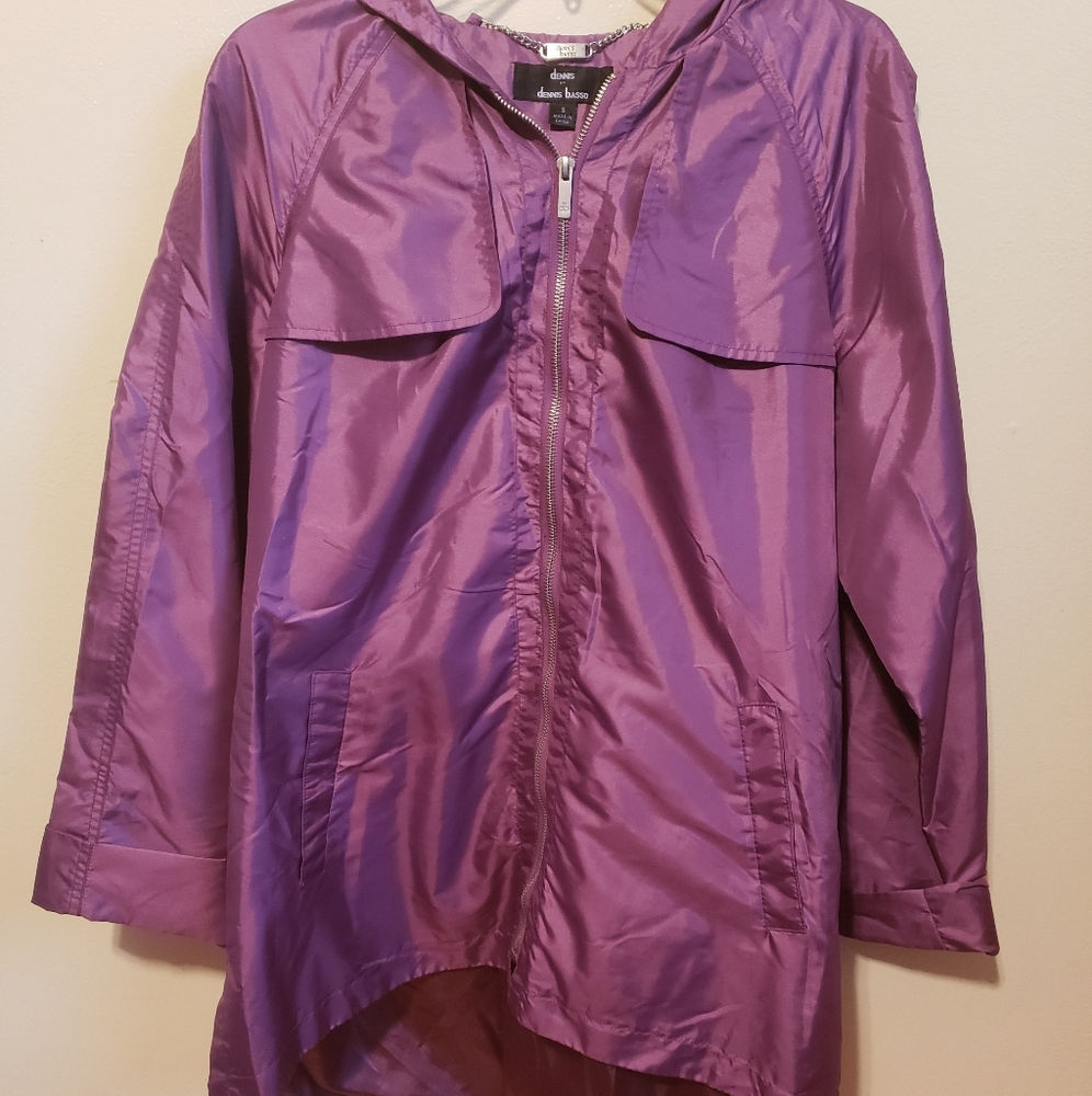 Dennis Basso purple spring coat